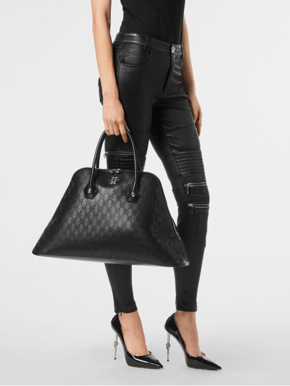PHILIPP PLEIN MAJESTIC HANDBAG MONOGRAM LARGE